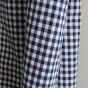 coton vichy marine et blanc