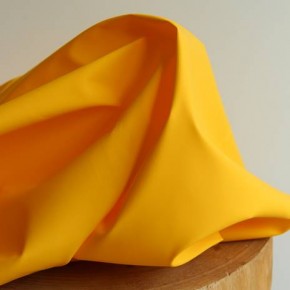 tissu pour ciré jaune - un chat sur un fil