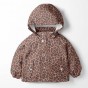 parka AVEC le tissu imperméable léopard rose