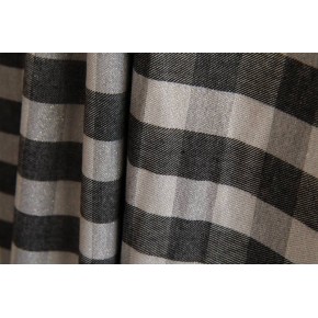 carreaux viscose lurex - gris et noir