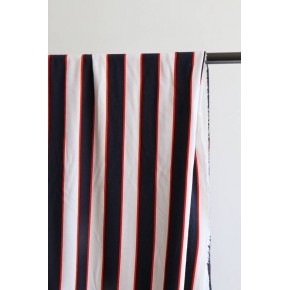 Tissu popeline de viscose - rayures