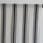 tissu viscose rayures - noir et blanc cassé