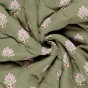 tissu double gaze matelassée - un chat sur un fil