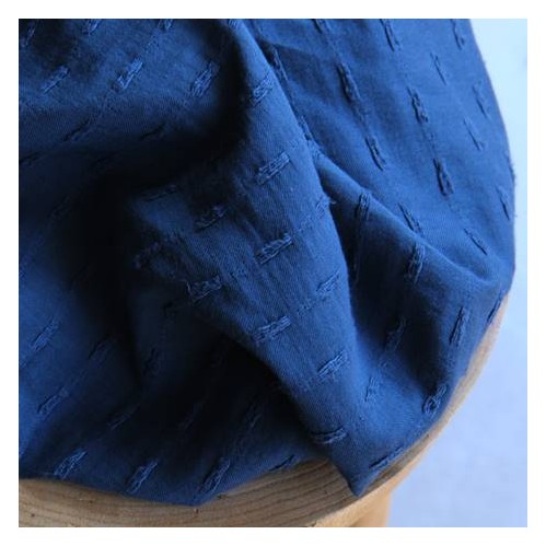 coton brodé BLEU - un chat sur un fil coton brodé BLEU - un chat sur un fil