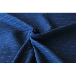 tissu voile de coton brodé - bleu foncé