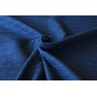 tissu voile de coton brodé - bleu foncé
