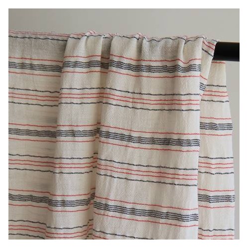tissu en gaze de coton rayures - un chat sur un fil tissu en gaze de coton rayures - un chat sur un fil