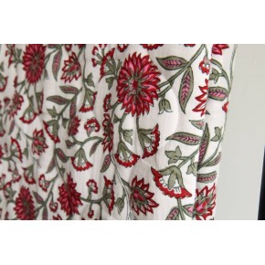 joli tissu molletonné - fleurs