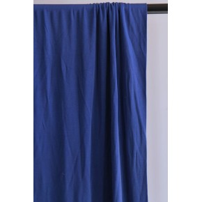 JERSEY DE SOIE ET COTON BLEU - tissu upcyclé