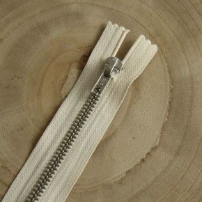 FERMETURE éclair non séparable 12 cm - écru