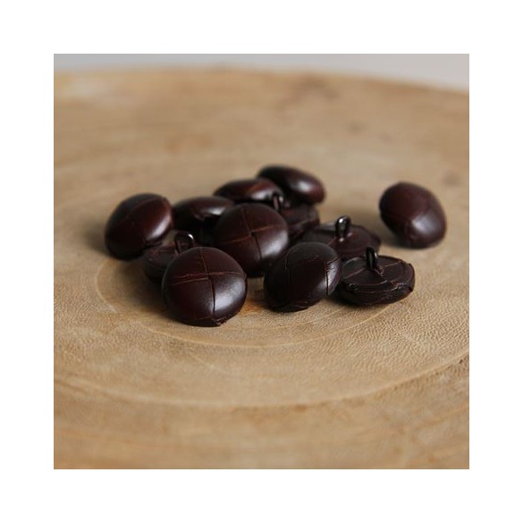 bouton Imitation cuir - un chat sur un fil