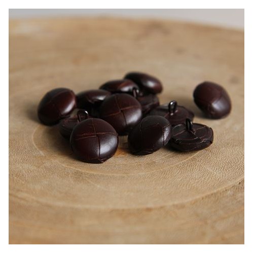 bouton Imitation cuir - un chat sur un fil