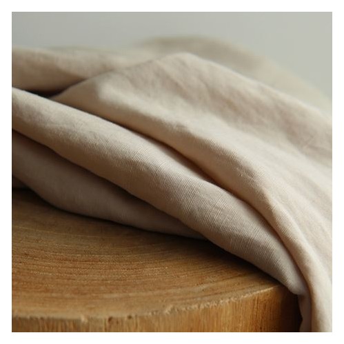 Tissu Lin et viscose beige clair