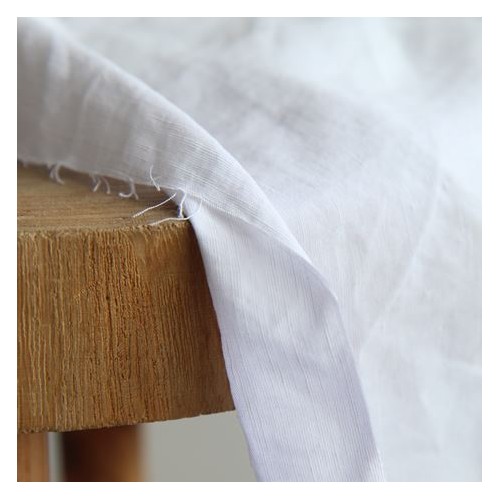 Tissu Lin et viscose - blanc