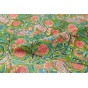 voile de coton imprimé - vert et rose