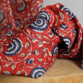 voile de coton fleuri - un chat sur un fil