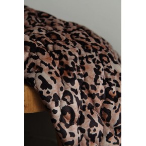 matelassé réversible - noir et imprimé léopard