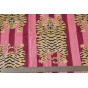 tissu coton indien tigre - rose et violet