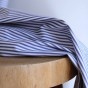 tissu coton rayé - bleu et blanc