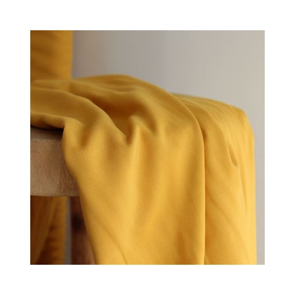 tissu voile de viscose - ocre