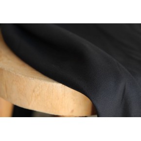 tissu crêpe noir - un chat sur un fil