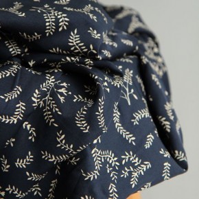 twill de viscose - marine et écru