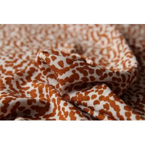 joli tissu pois caramel et écru - un chat sur un fil