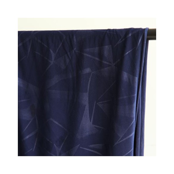 tissu sport en jersey polyester - marine