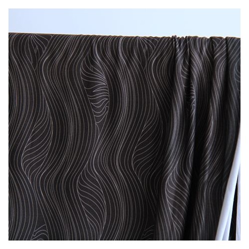 tissu jersey sport - noir et gris
