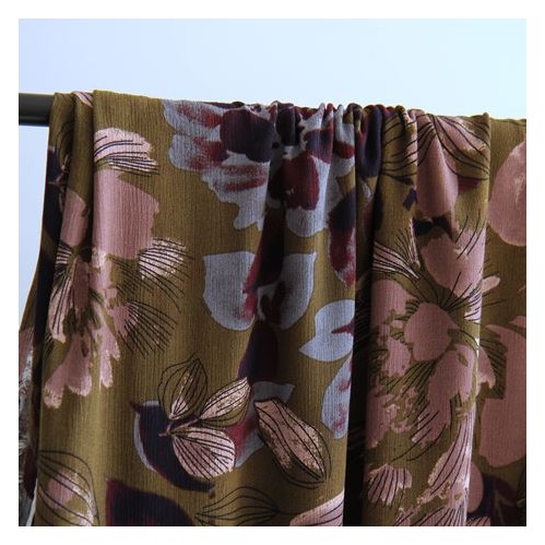 viscose imprimée - crêpe de viscose fleurs