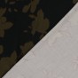 satin de viscose fleurs - noir et kaki