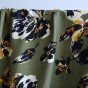 viscose fleurs Surie - kaki