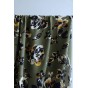 viscose crêpe à fleurs - kaki