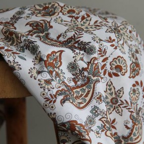 coton imprimé paysley - un chat sur un fil