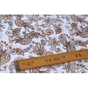 tissu popeline de coton imprimée - un chat sur un fil