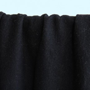 tissu en laine bouillie pure laine - noir