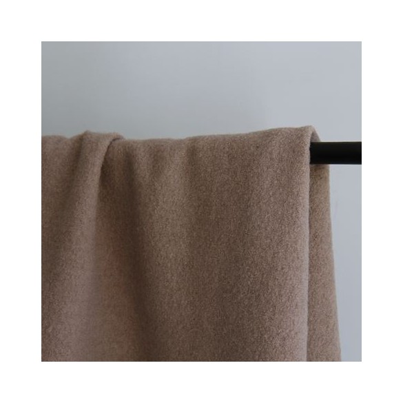 tissu en laine bouillie pure laine - beige