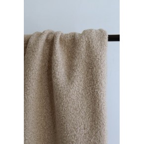tissu bouclette lourd beige - un chat sur un fil