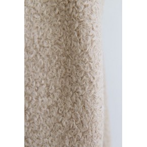 tissu bouclette beige