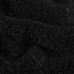 tissu bouclette noir - un chat sur un fil