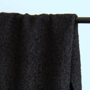 tissu bouclette lourd noir - un chat sur un fil