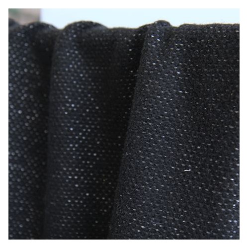 tissu lainage gris chiné et noir - un chat sur un fil