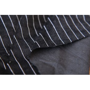 velours ras en coton - rayures tennis