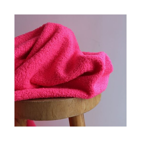 teddy envers polaire - rose fluo