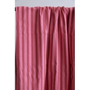 tissu rayé coton  rose - un chat sur un fil