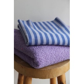 tissu coton rayé - un chat sur un fil