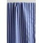 tissu rayé coton  bleu  - un chat sur un fil