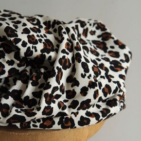 twill de viscose léopard - un chat sur un fil