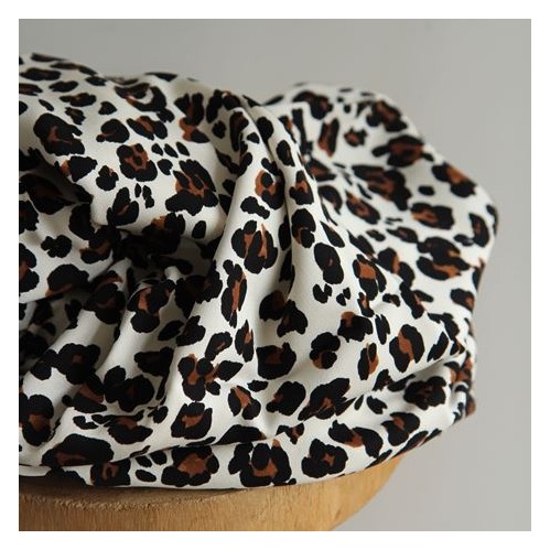 twill de viscose léopard - un chat sur un fil