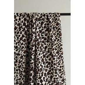 tissu en viscose imprimée - léopard beige